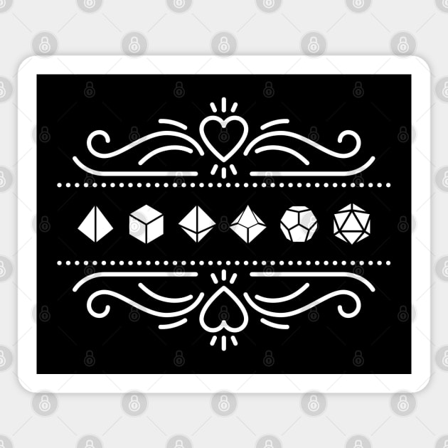 Ornamental Dice Set of Priest Tabletop RPG Gaming Sticker by pixeptional